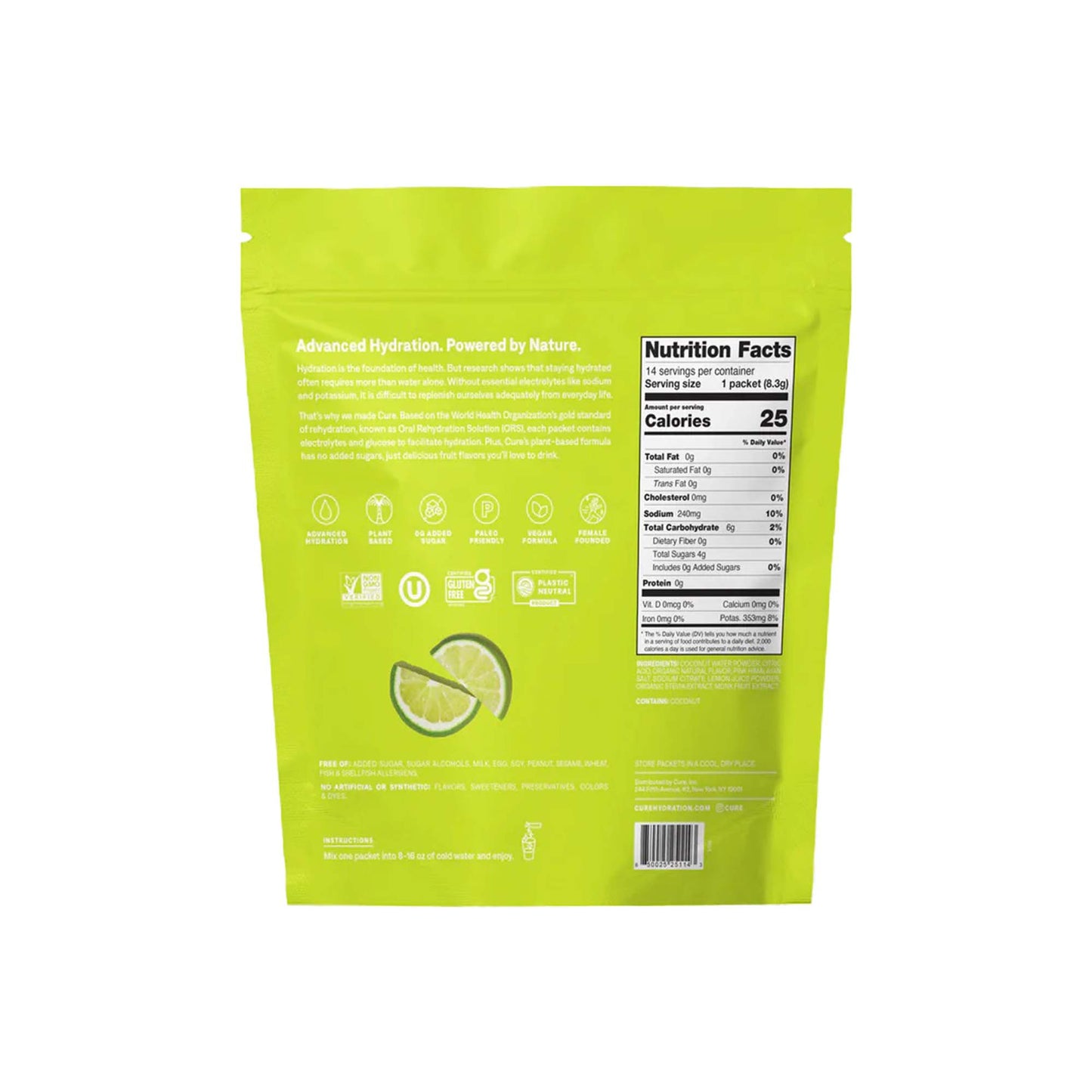 SUPPLEMENT, ELECTROLYTE MIX LIME .26OZ