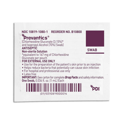 PAD, SWAB PREVANTICS 1ML