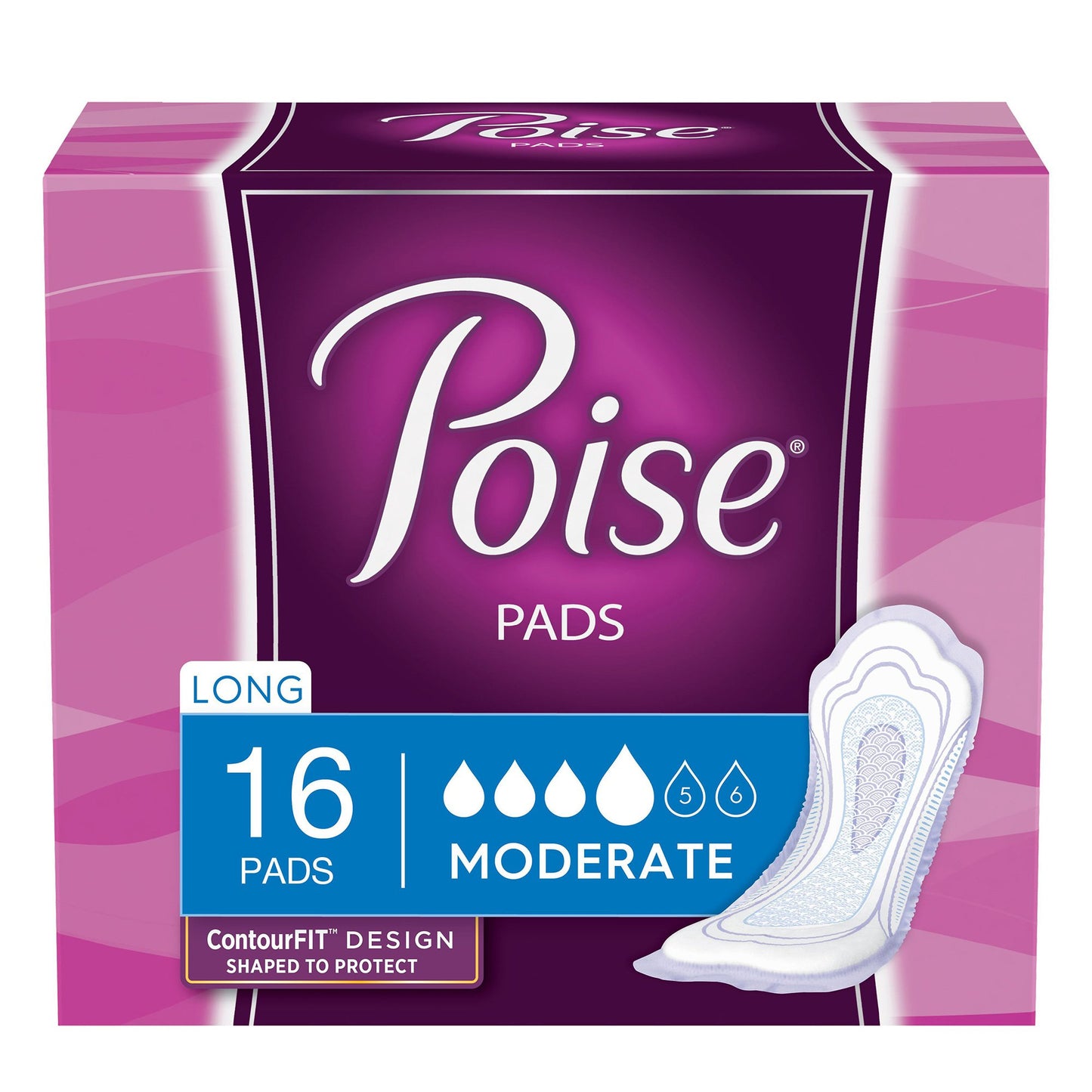 PAD, POISE MODERATE XLONG
