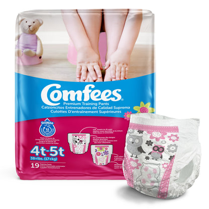 PANTS, TRAINING COMFEES GIRL SZ4T-5T