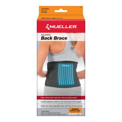 BACK BRACE, ADJ BLK