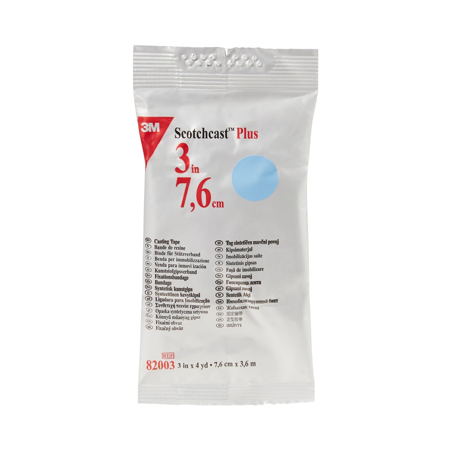 TAPE, CAST SCOTCHCAST 3"X4YDSLT BLU
