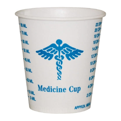 CUP, MEDICINE GRAD WAX COATED3OZ
