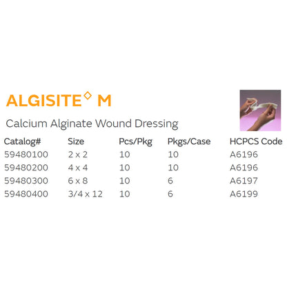 DRESSING, ALGISITE WOUND 4"X4"