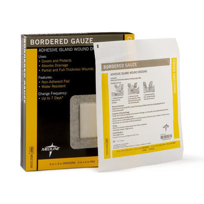 GAUZE, BORDERED STR 6"X6"