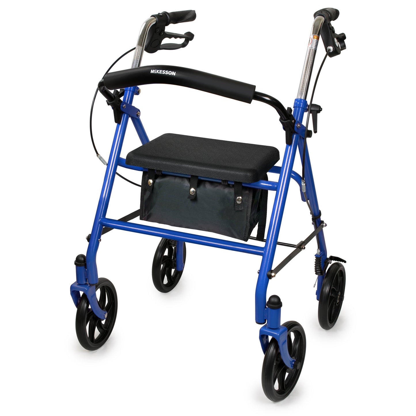WALKER, ROLLATOR DURA FOLDINGSTEEL W/7.5" WHLS BLU 350LB