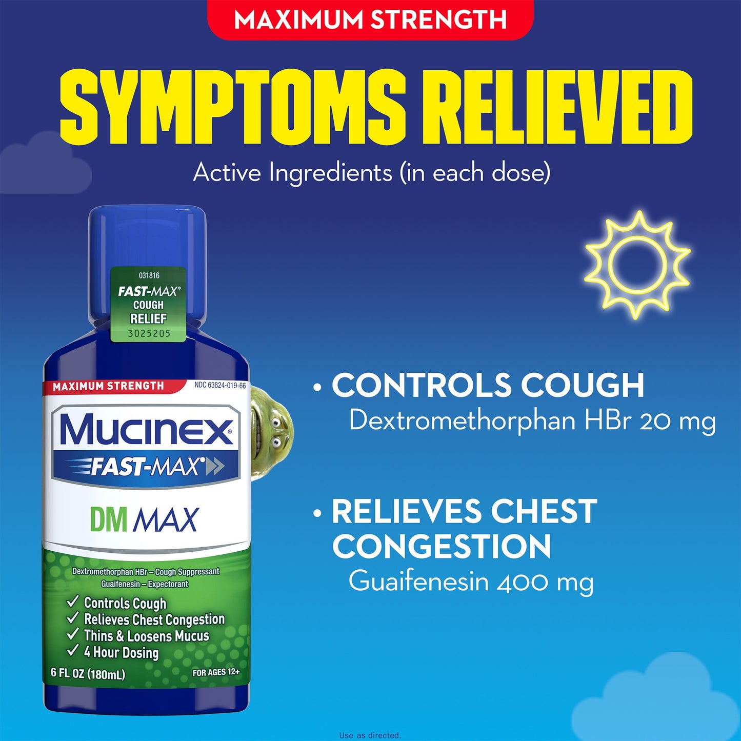 MUCINEX DM, LIQ FAST-MAX 100-5MG/5ML CHERRY 6OZ 9RECKB