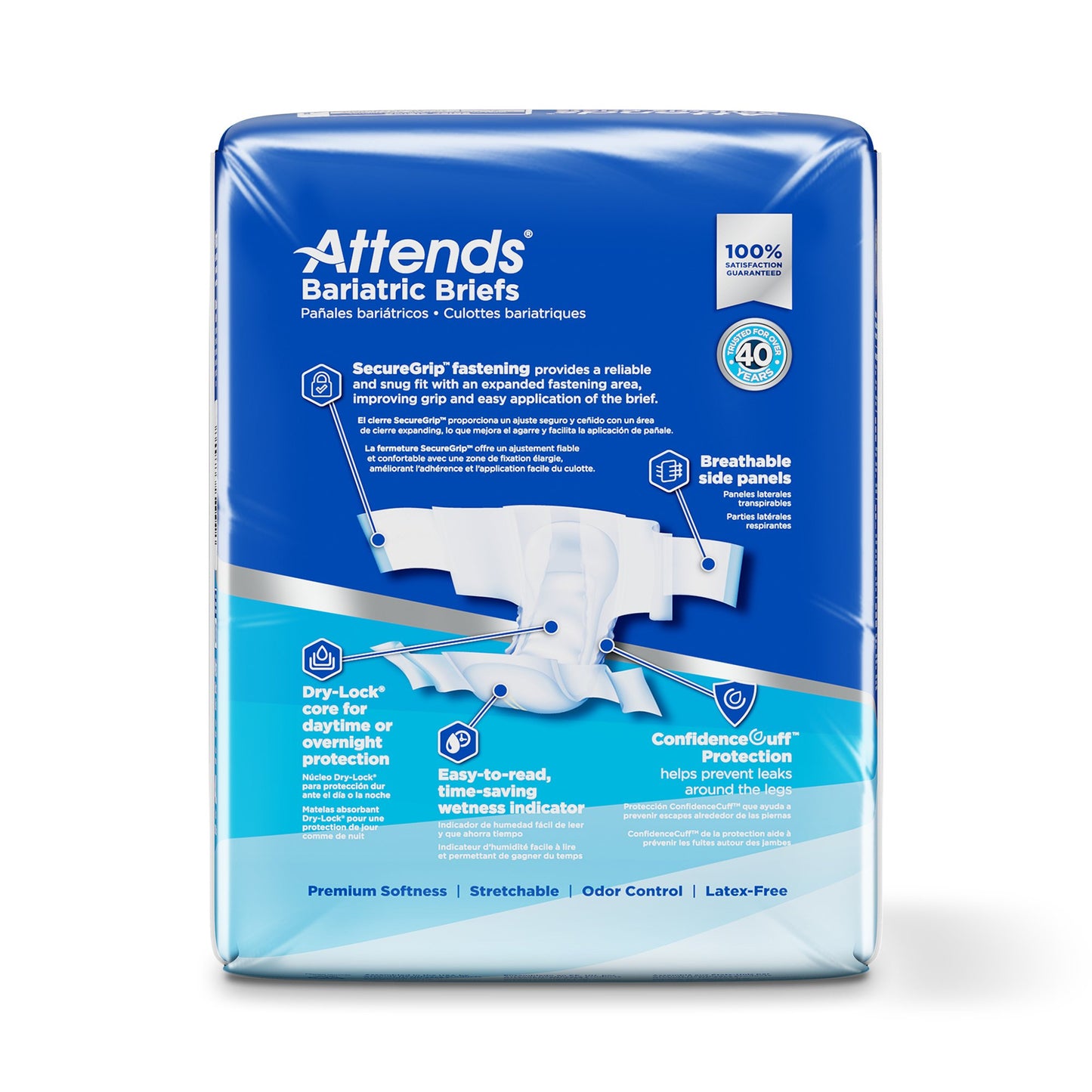 BRIEF, BARIATRIC ULTIMATE ABSORBENCY 3XLG 85"