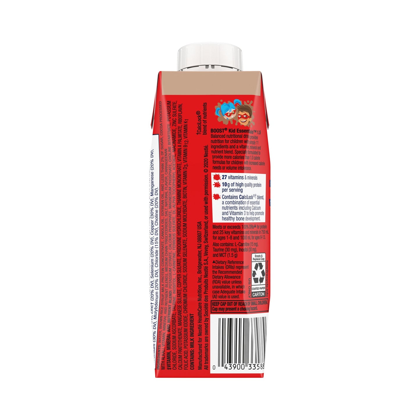 BOOST, KID ESSENTIALS 1.5 CHOCOLATE CRAZE 8OZ