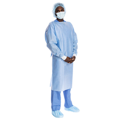GOWN, IMP KNIT CUFF BLU