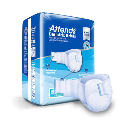 BRIEF, BARIATRIC ULTIMATE ABSORBENCY 3XLG 85"