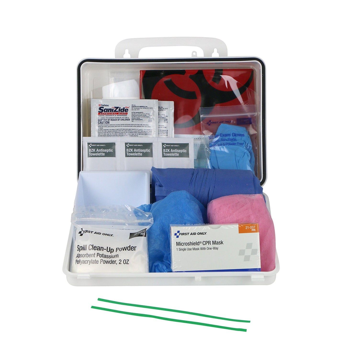 SPILL KIT, CLEANUP W/PERSON PROTECT/BBP/CPR SHIELD
