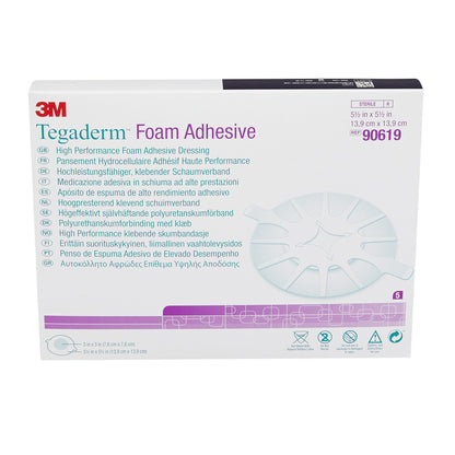 DRESSING, TEGADERM FM ADHSV HEEL 5.5X5.5" PAD 3X3"