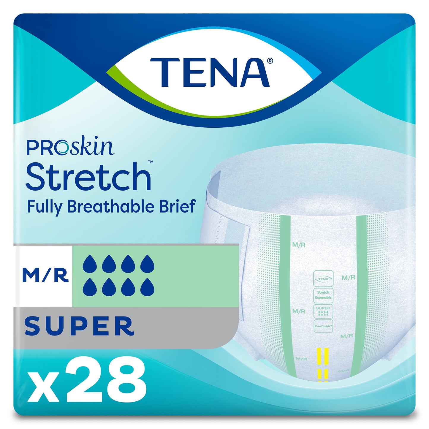 BRIEF, TENA SUPER STRCH MED/REG