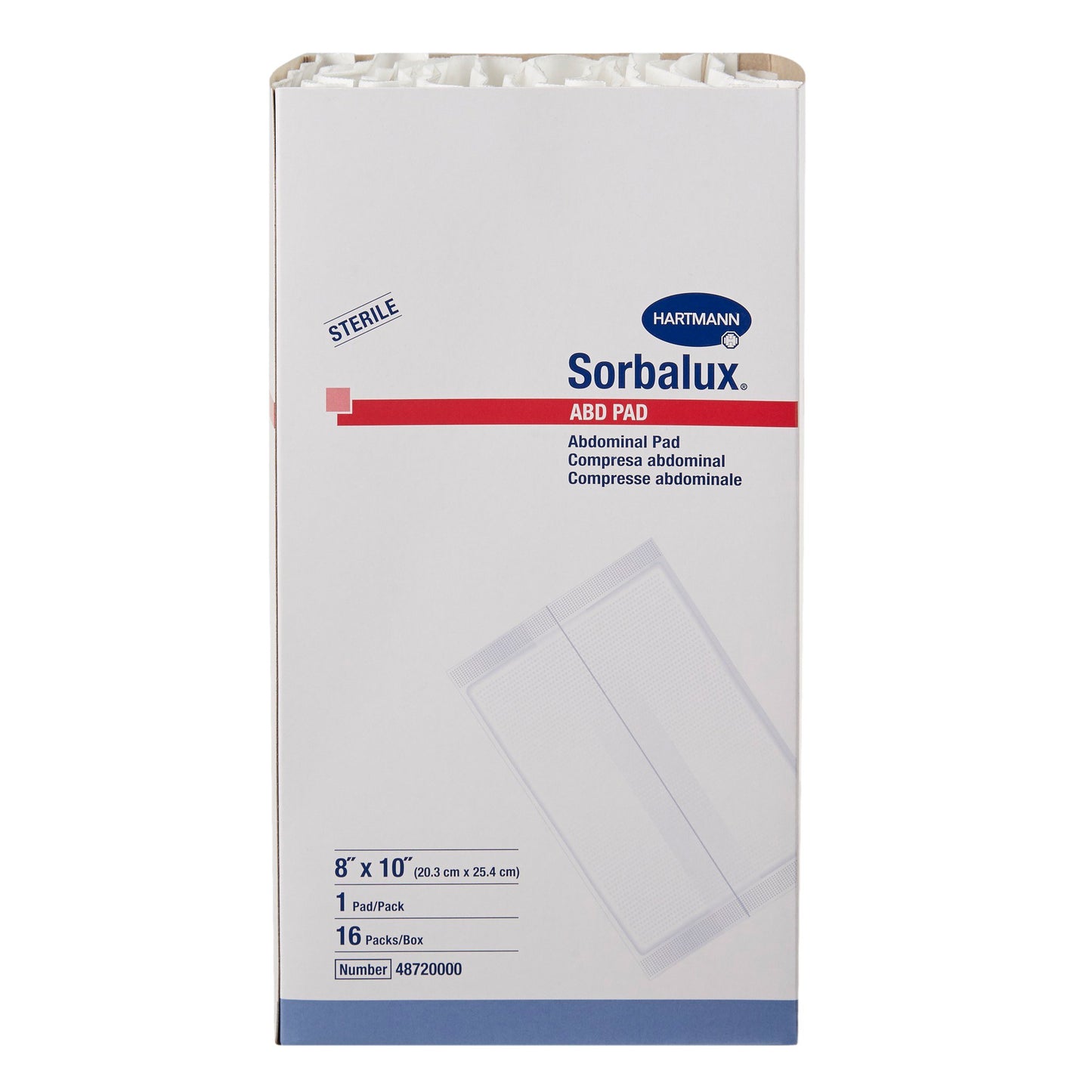 PAD, ABDN SORBALUX 8"X10"