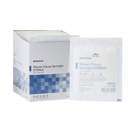 SPONGE, GAUZE 12PLY STR 2'S 3"X3"