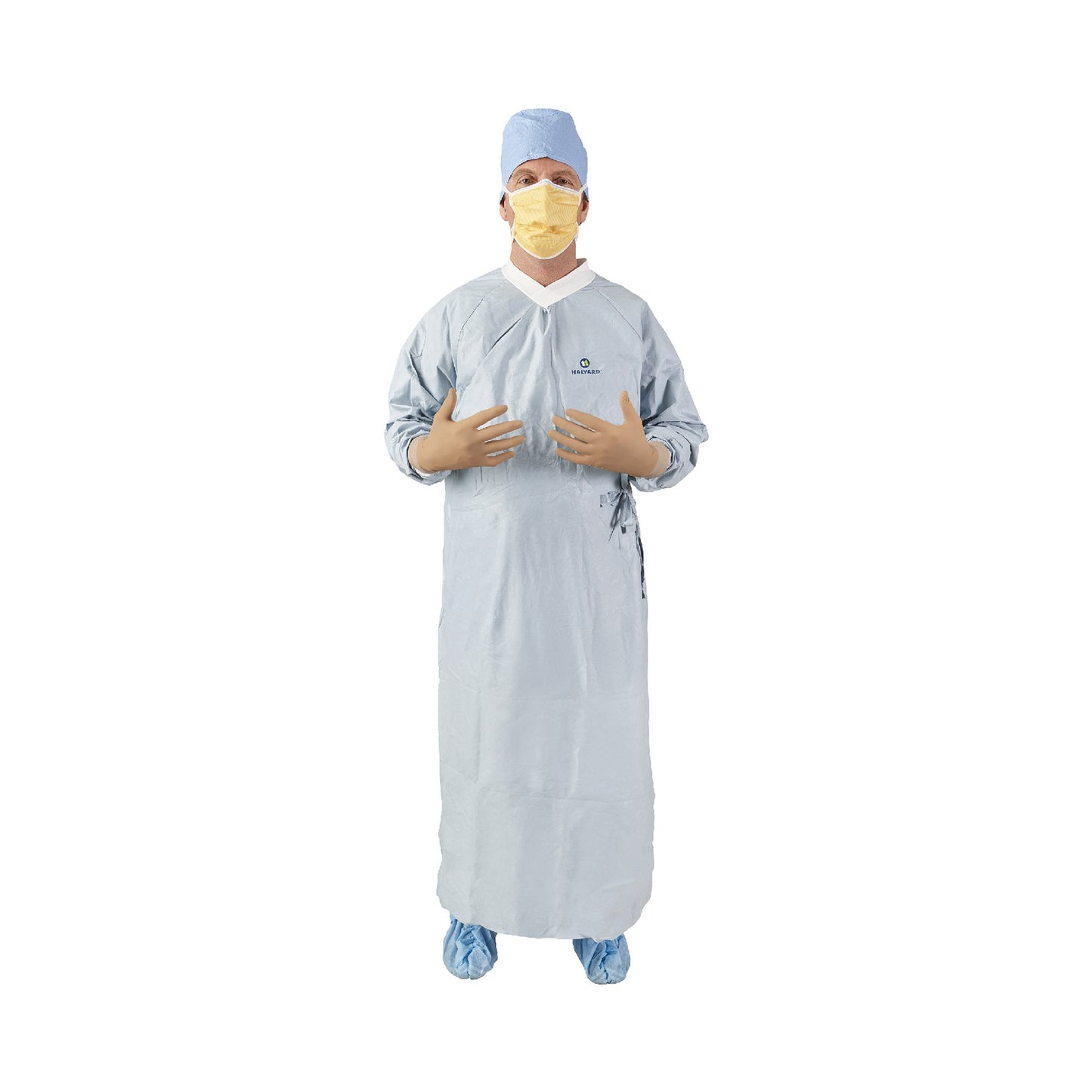 GOWN, SURG AERO CHROME AAMI 4STR SLVR LG