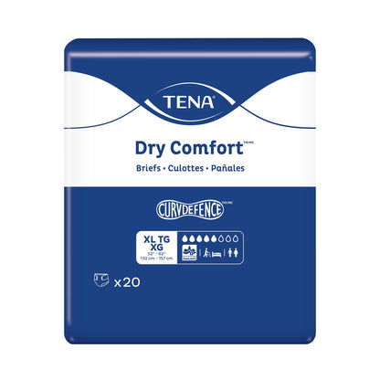 BRIEF, INCONT TENA DRY COMFORTXLG