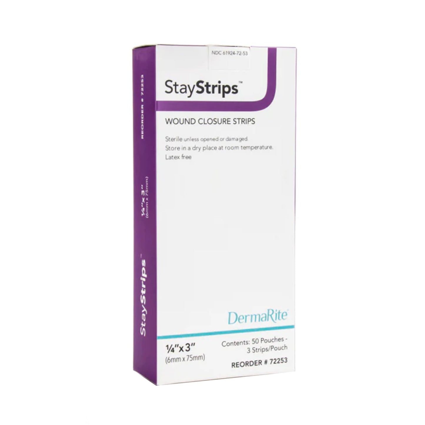 STRIPS, WOUND CLOSURE STAY STRIPS .25"X3"
