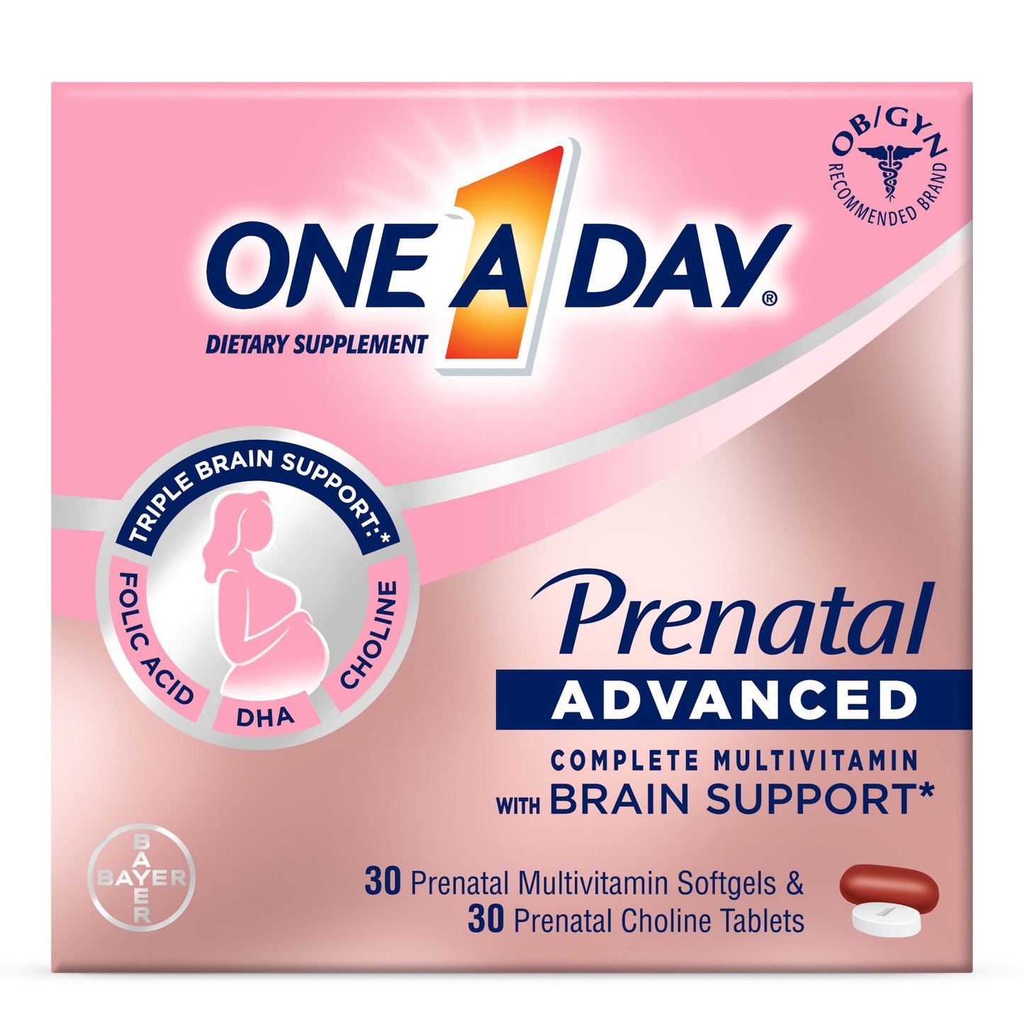 ONE-A-DAY, SGEL PRENATAL ADV MULTIVITAMIN
