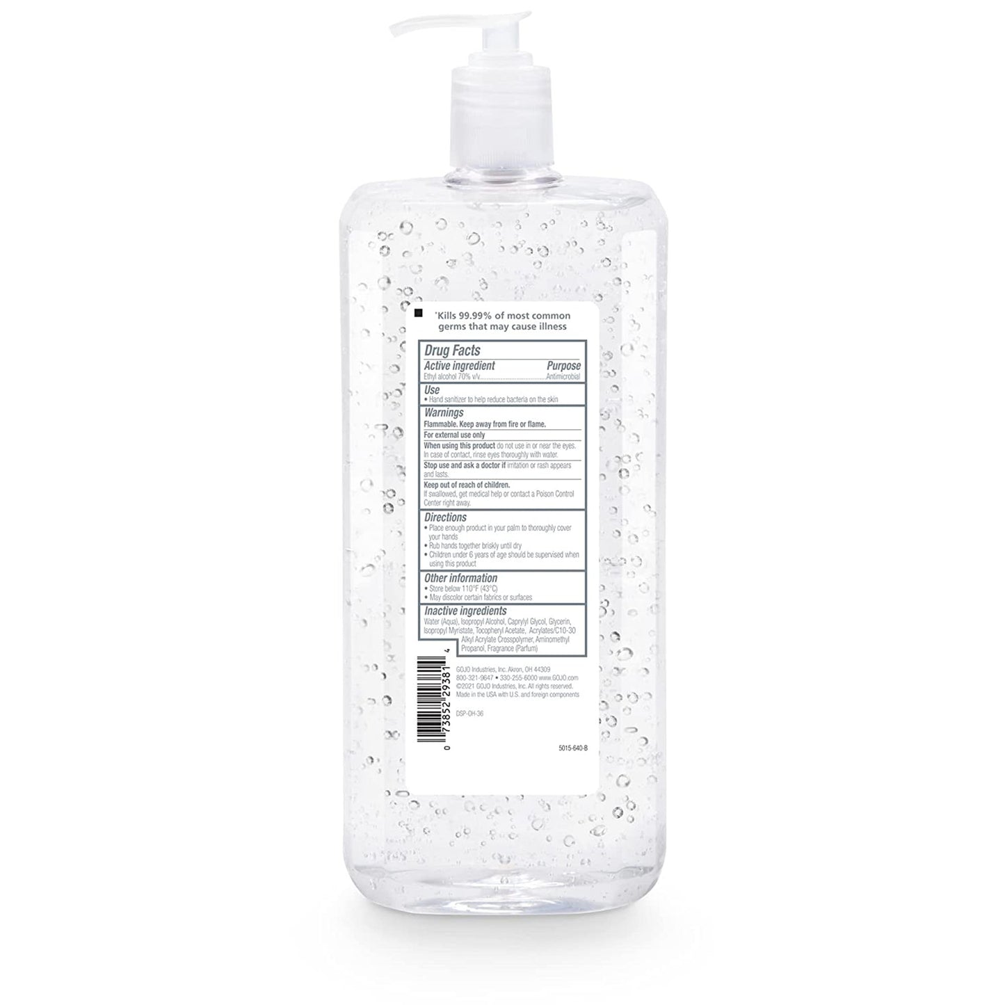 SANITIZER, HAND REFRESHING GELPUMP BOTTLE 1.5L
