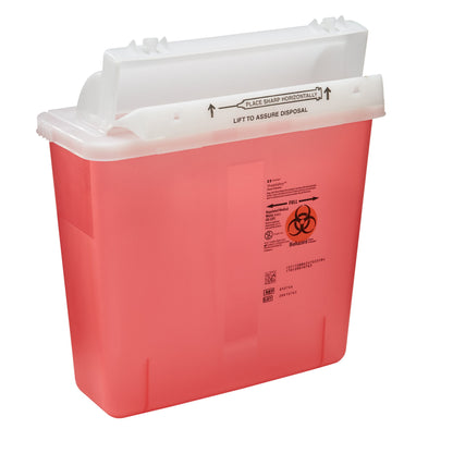 CONTAINER, SHARPS RED 5QT