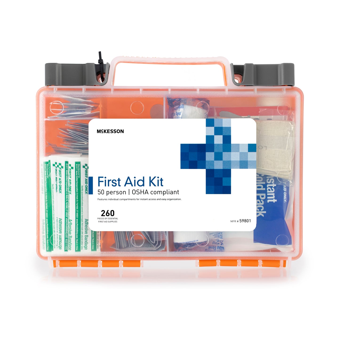 FIRST AID KIT, 50 PERSON PLASTIC