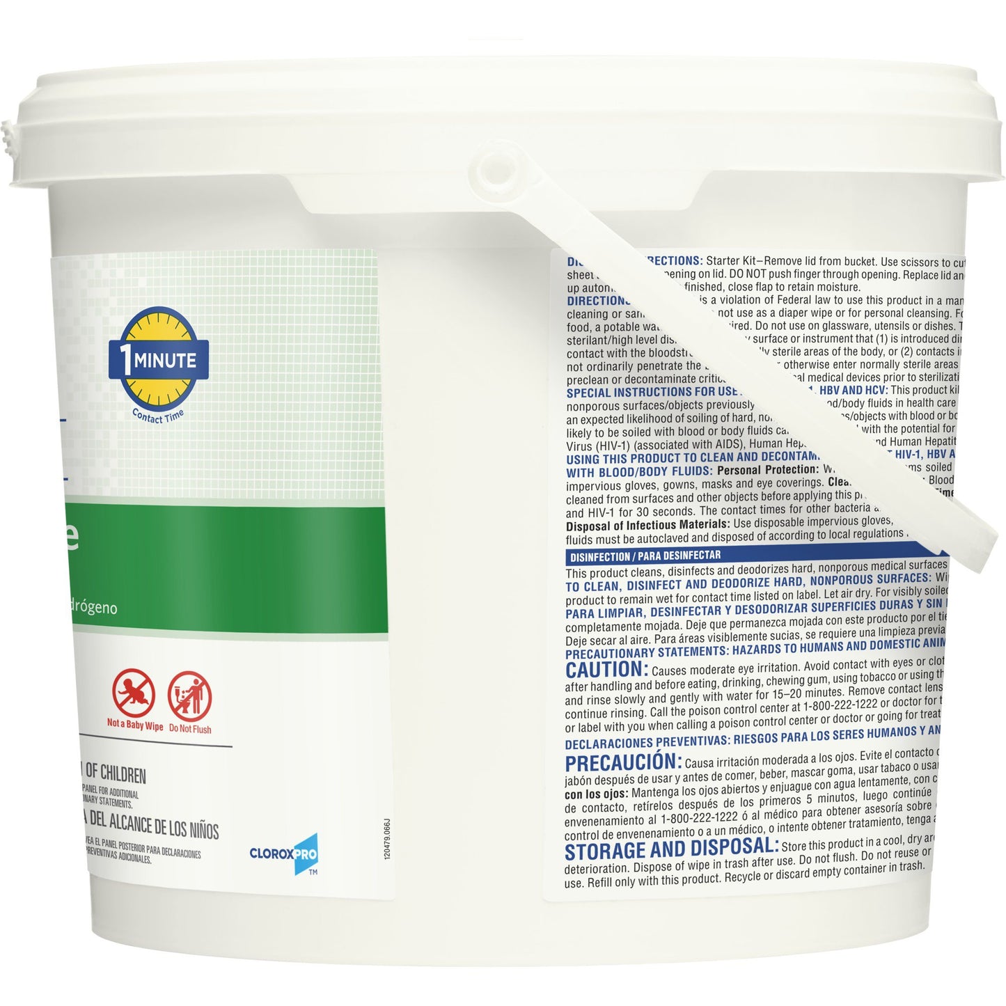 WIPE, WET CLOROX HYDROGEN PEROXIDE 12X11"