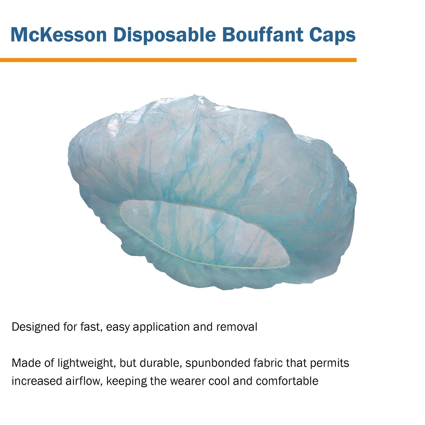 CAP, BOUFFANT LF SB BLU 21"