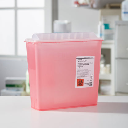 CONTAINER, SHARPS RED 5QT HORIZ
