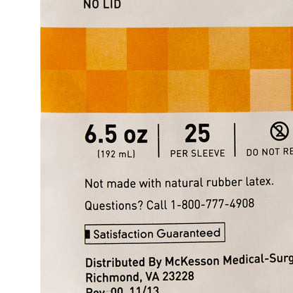 CONTAINER, SPCMN COLL N/S W/OLID 6.5OZ