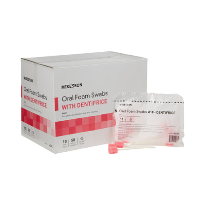 ORAL FOAM SWABSTICK, W/DENTIFRICE MINT