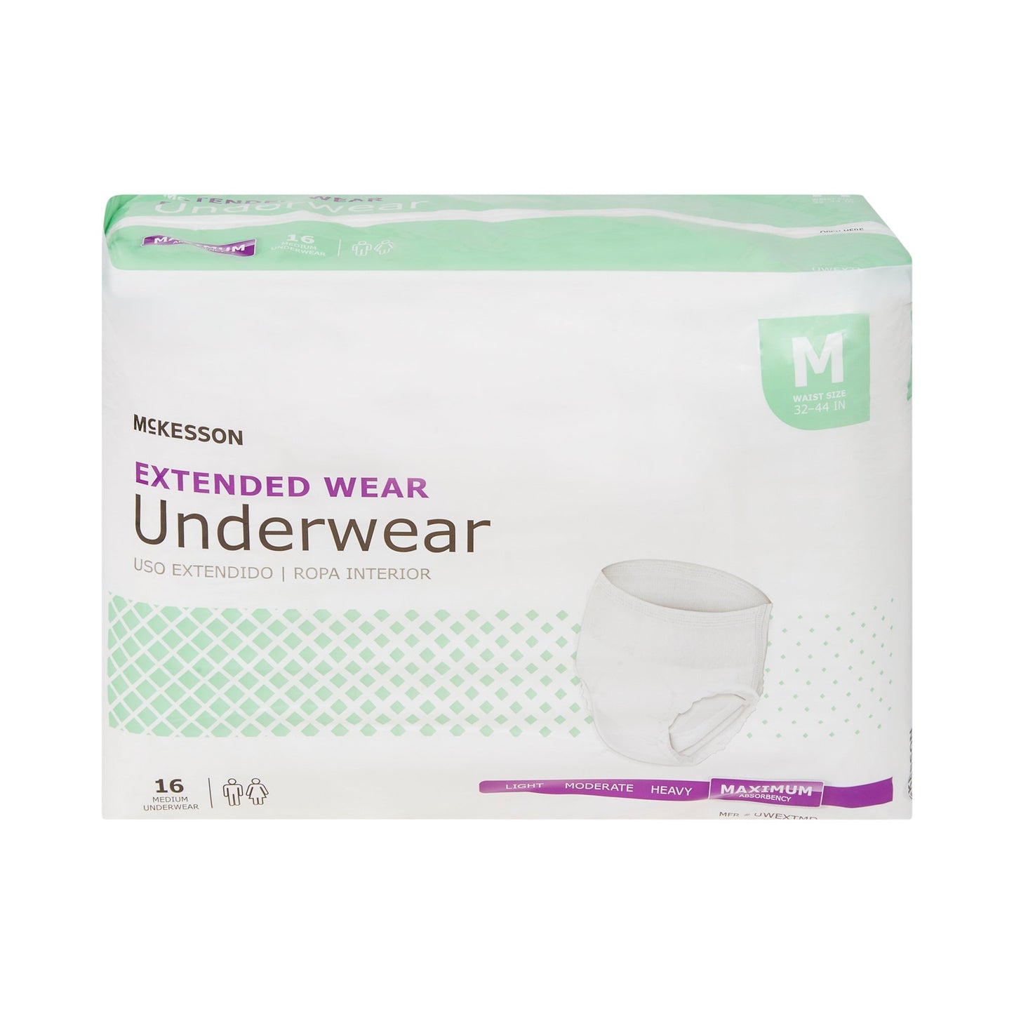 UNDERWEAR, EXTENDED WEAR MED 32-44