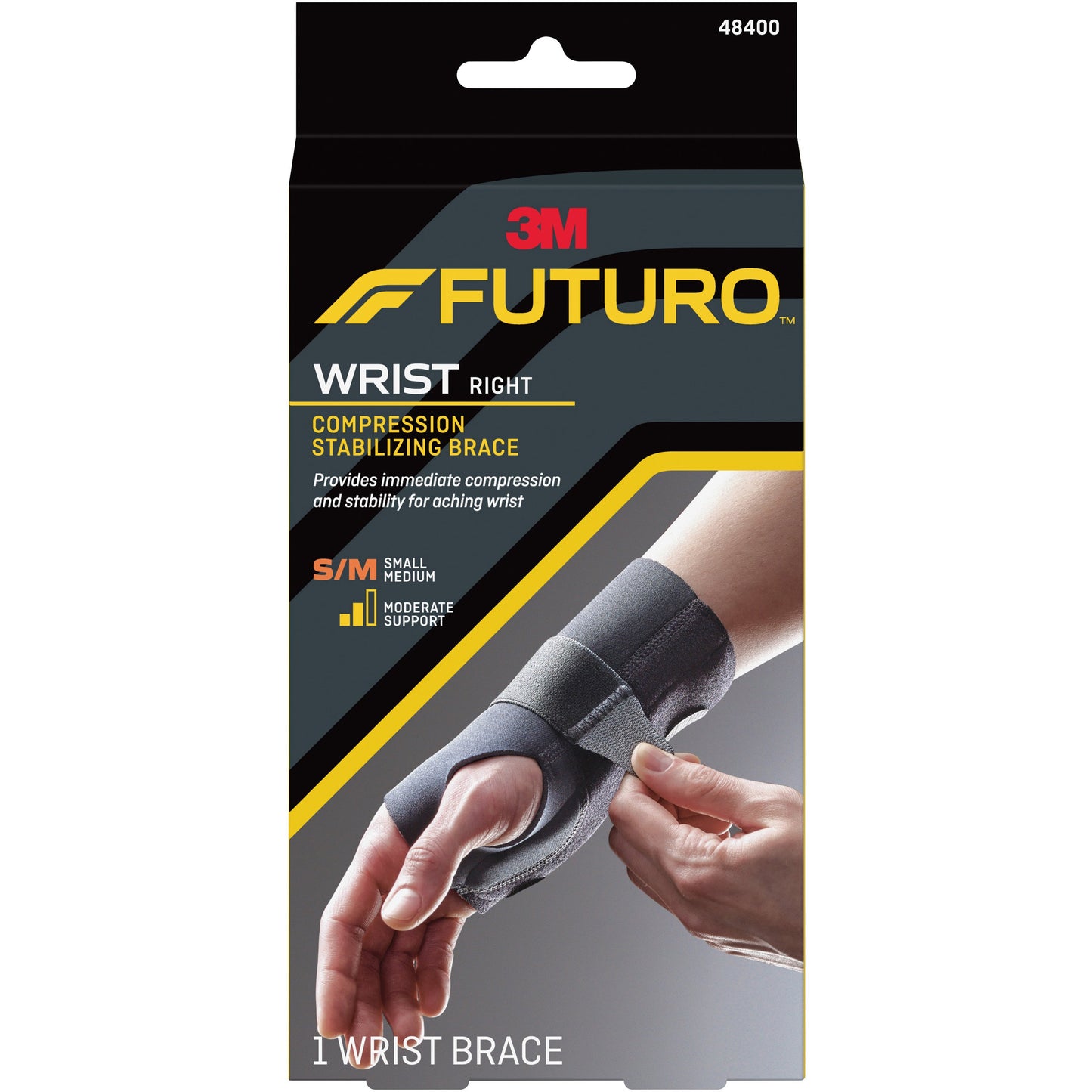 WRIST SUPPORT, COMPRESSION RTHND SM/MED