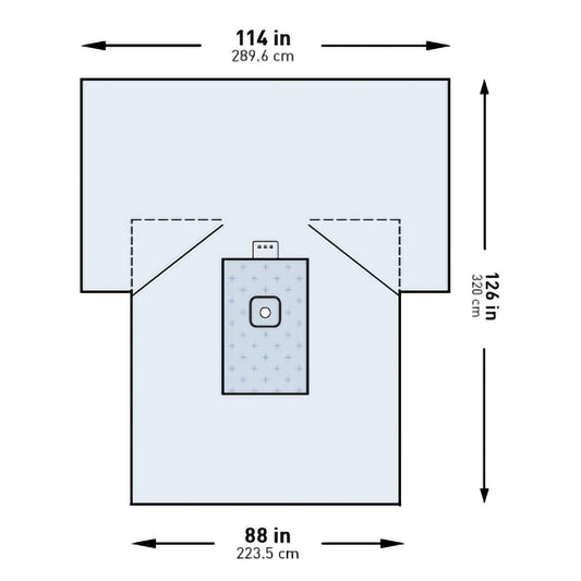 DRAPE, SURG ORTHO LOWER EXTREMW/ABS 114"X88"X126"
