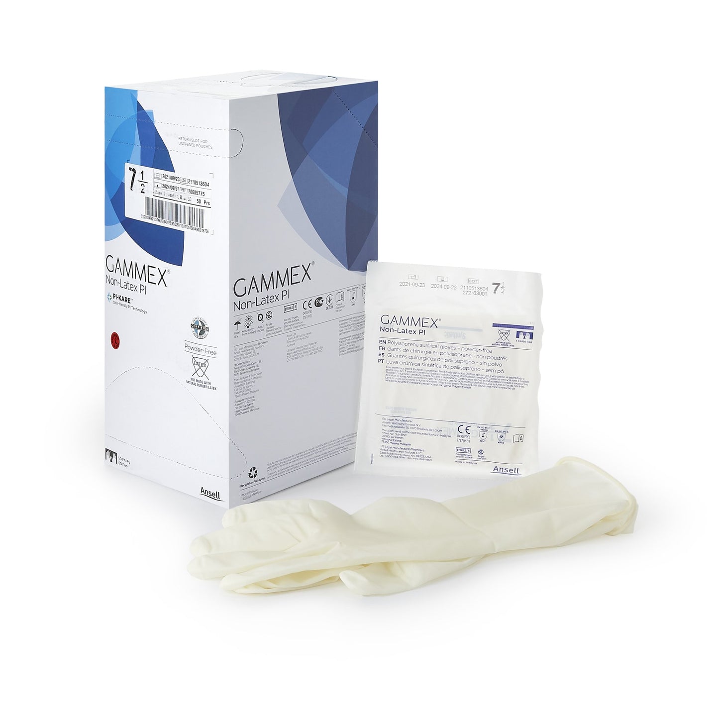 GLOVE, SURG PLYISO 7.5 STR2 SMTH