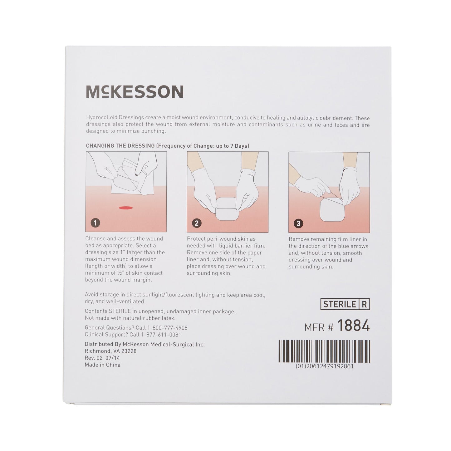 DRESSING, HYDROCOLLOID THIN STR 6"X6"