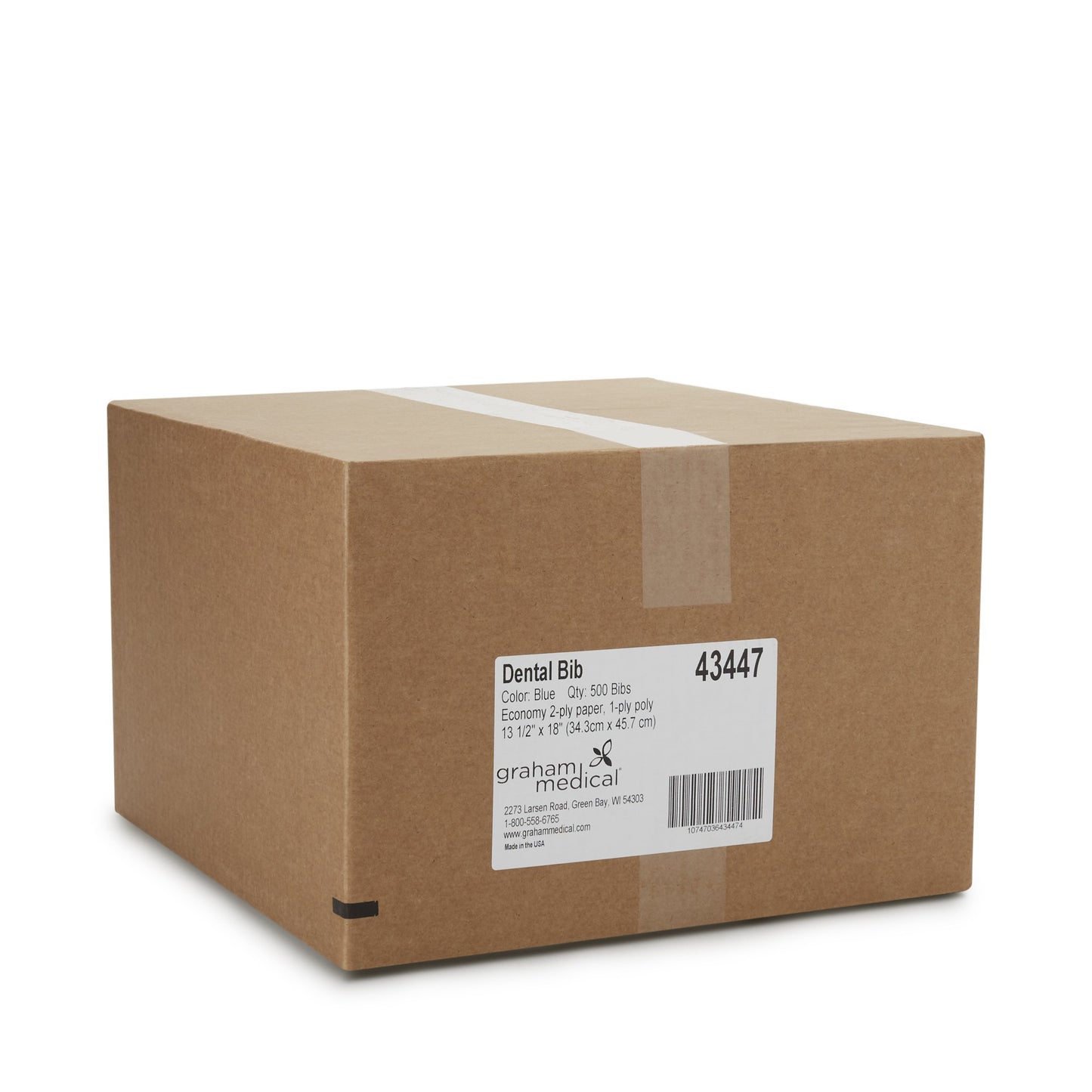 BIB, DENTAL TTP BLU 13.5X18"