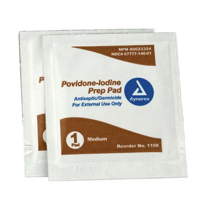 WIPE, PREP IODINE PVP 2"X2"