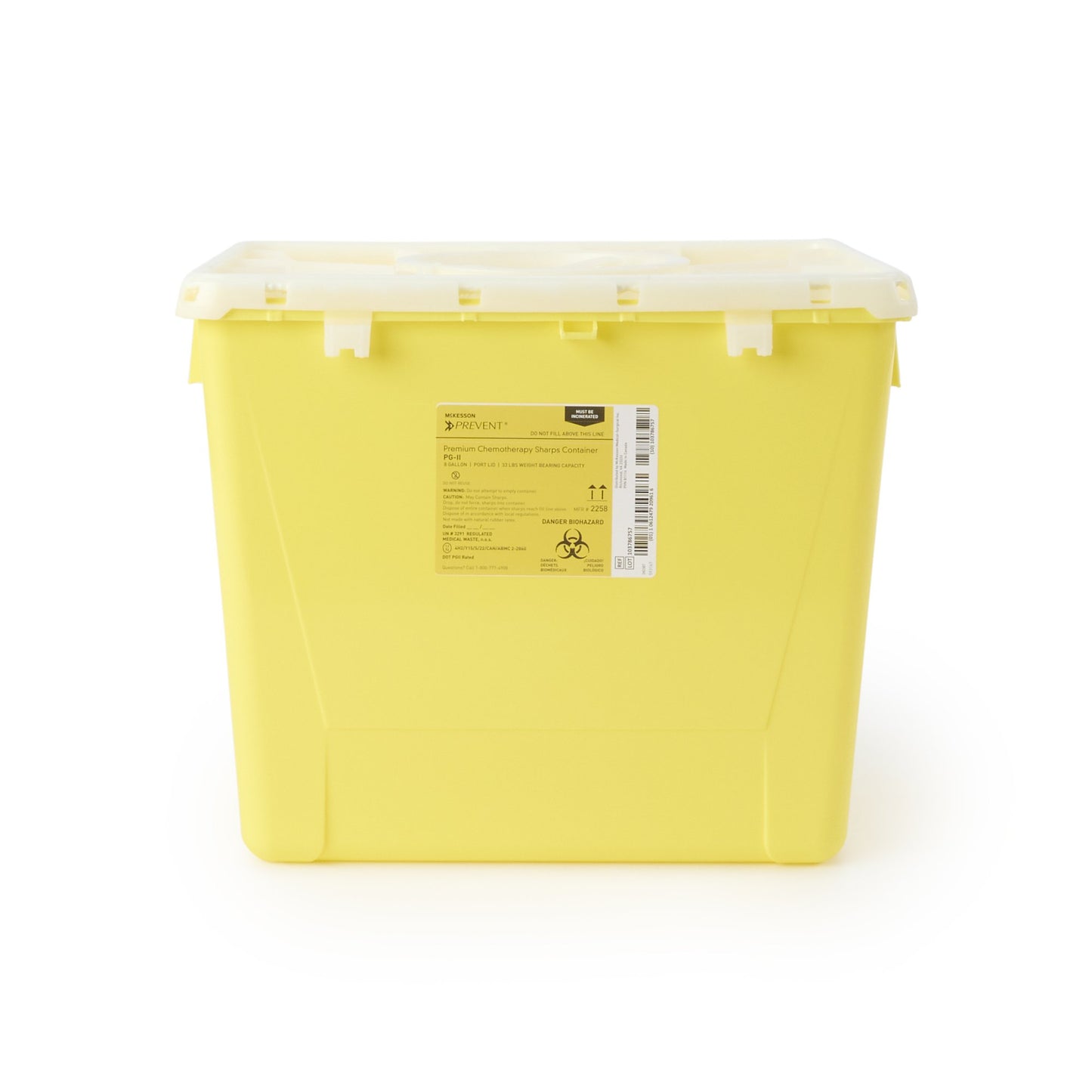 CONTAINER, SHARPS CHEMO YLW 8GL