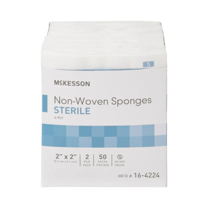 SPONGE, N/WOVN 2"X2" 4PLY STR2'S