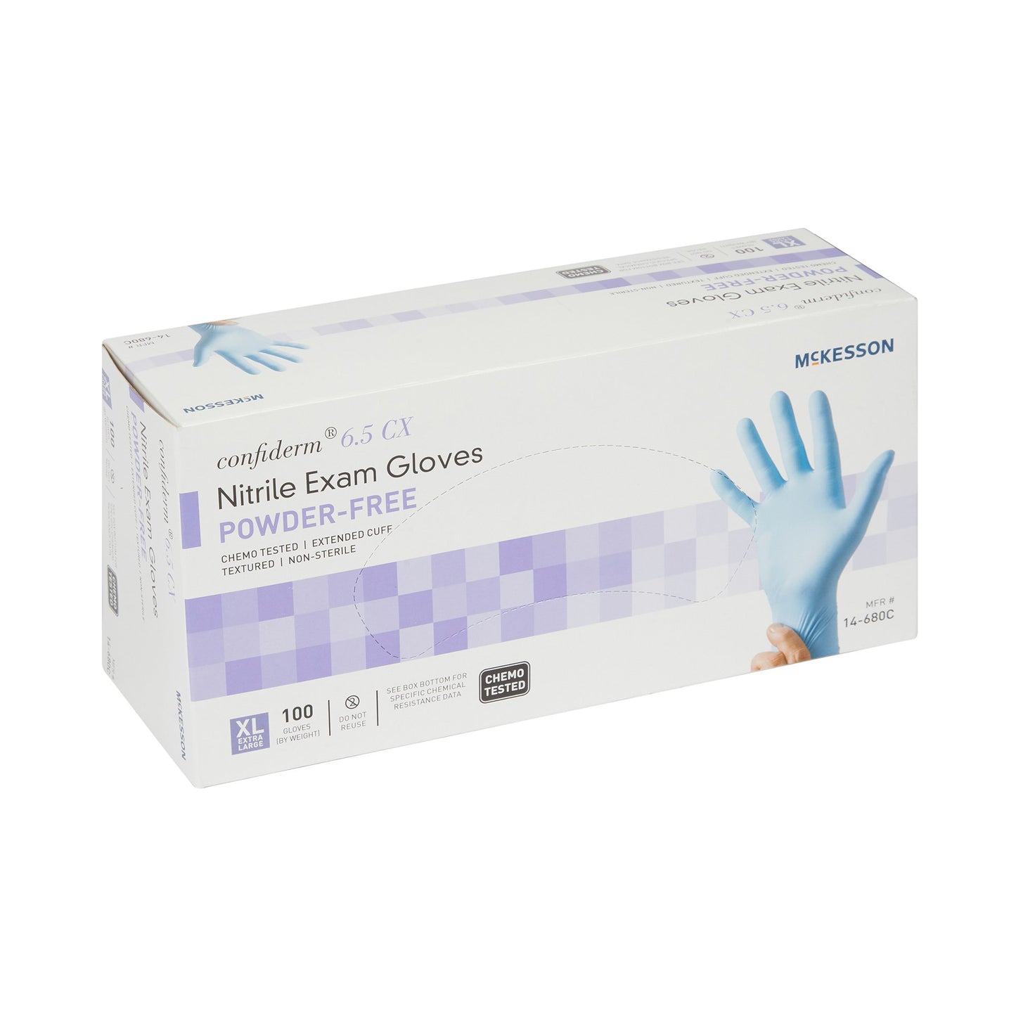GLOVE, EXAM NTRL XL N/S EXTCFCHEMO 6.5CX