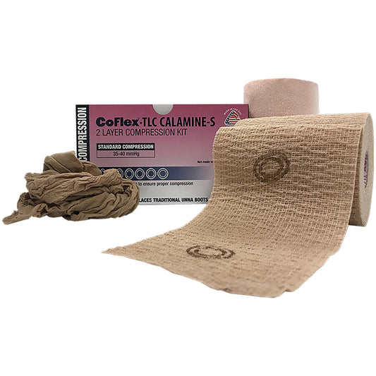 BANDAGE, COMPRSN COFLEX 2LAYERW/CALAMINE 4"X7"
