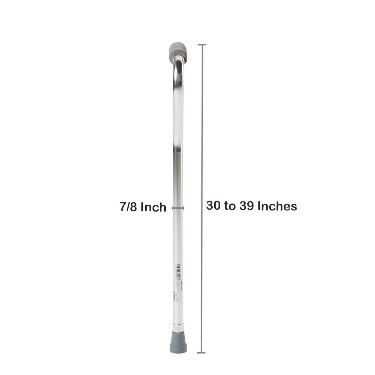 CANE, OFFSET ALUM SILVER