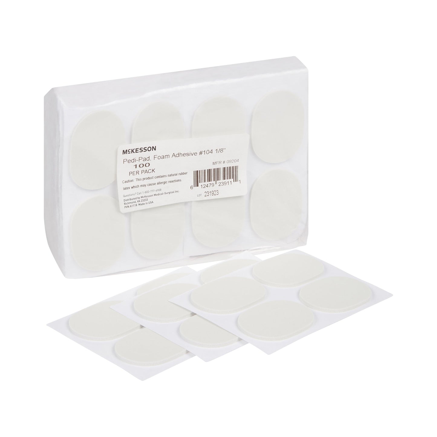 PEDI-PAD, FOAM ADH WHT #104-1//8"
