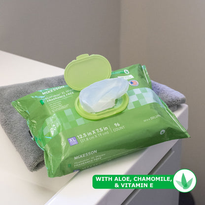 WIPE, WET FLUSHABLE XL UNSCNTDSFT PK W/LID