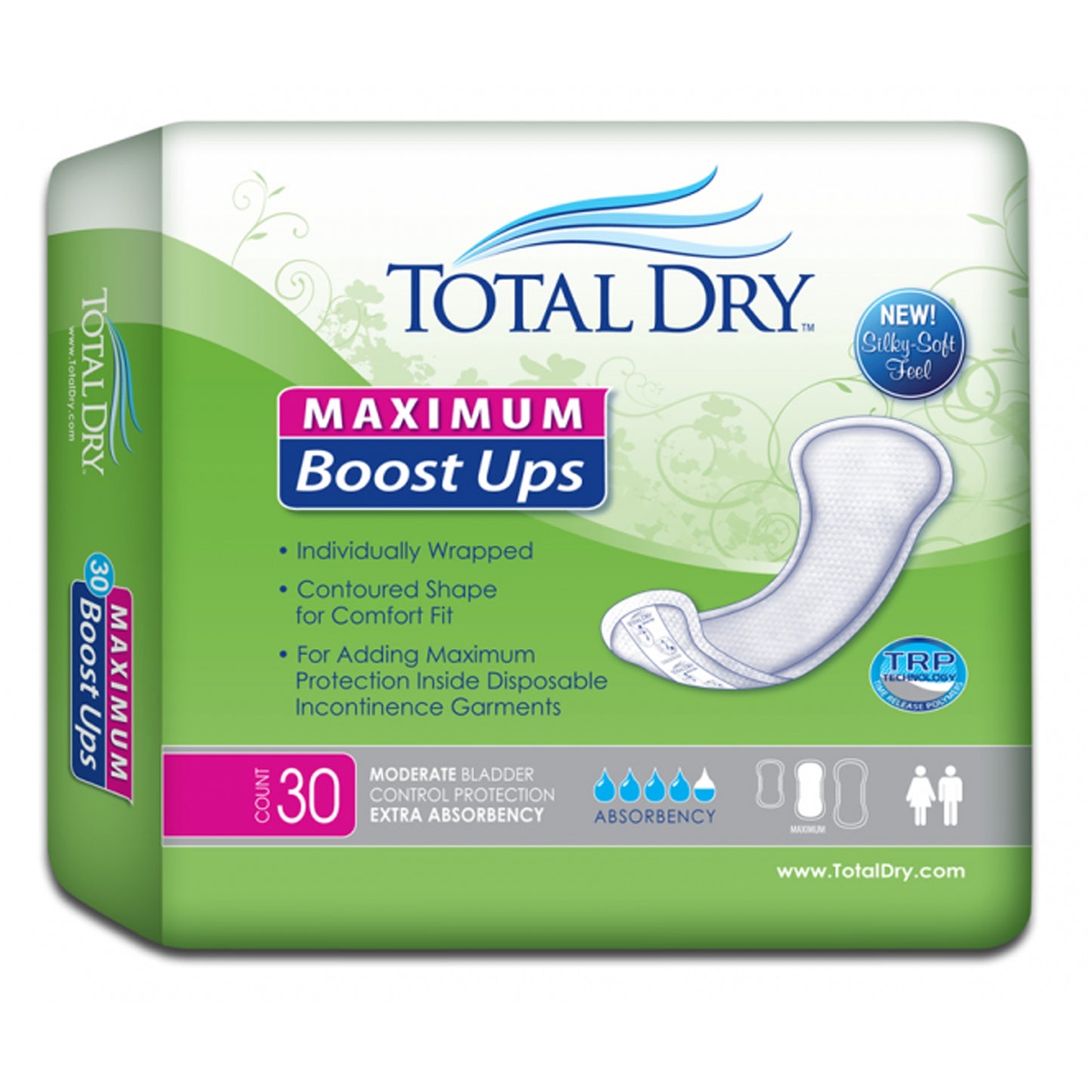 PAD, INCONT TOTALDRY MAX BOOSTER