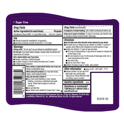 MIRALAX, PDR 17.9OZ9SCHRN