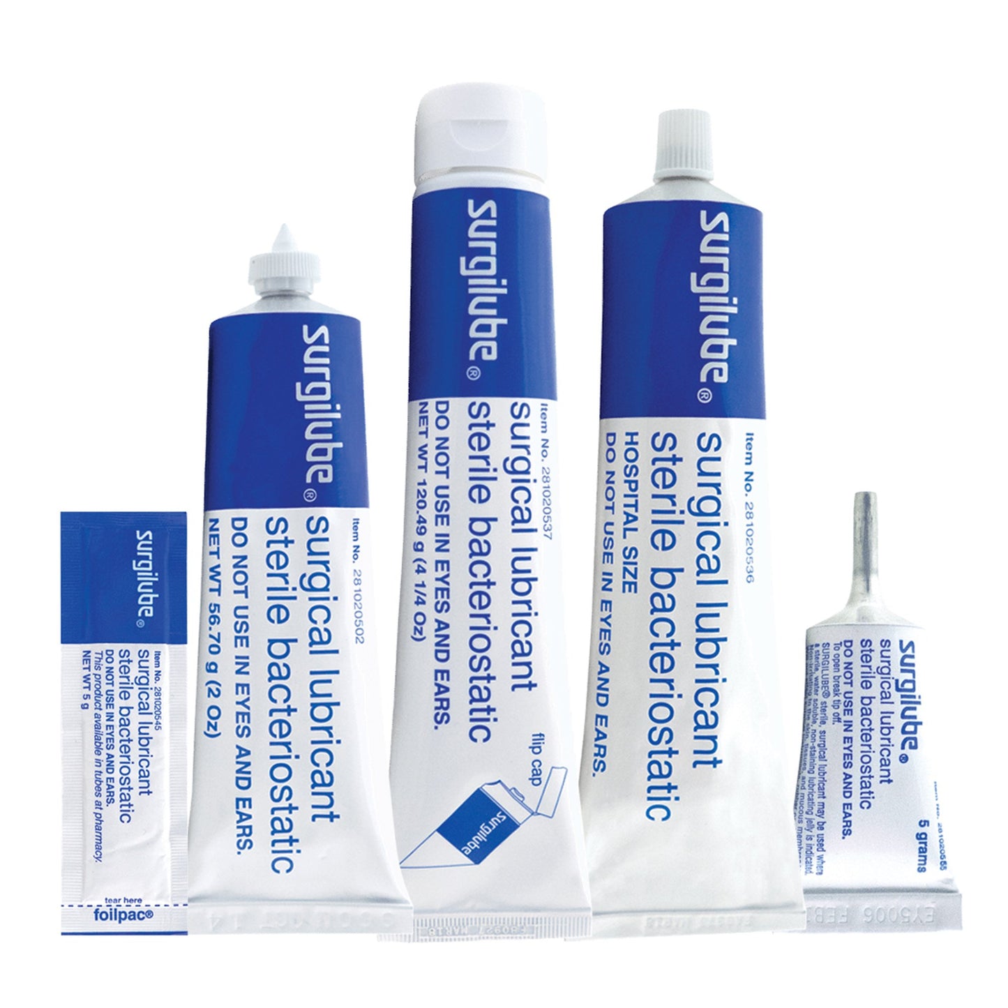 LUBRICATING JELLY, SURGILUBE 5GM FOIL PK
