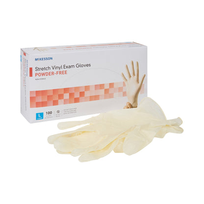 GLOVE, EXAM VNYLSTRCH LG N/S